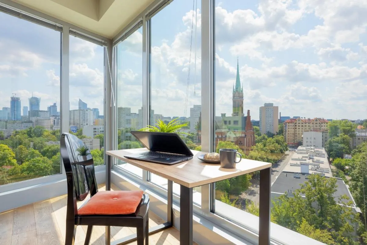 Image 2 of Studio with View of Warsaw Panorama with Parking by Noclegi Renters