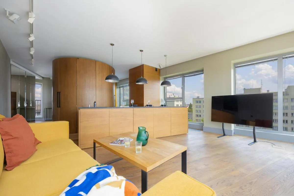 Image 3 of Studio with View of Warsaw Panorama with Parking by Noclegi Renters