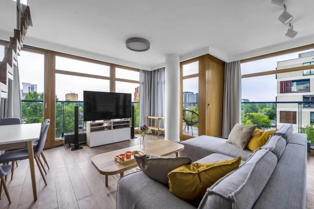 Image 4 of Warsaw Prestige Suites – 86m2, Two-Level Loft, Parking – by Rentujemy