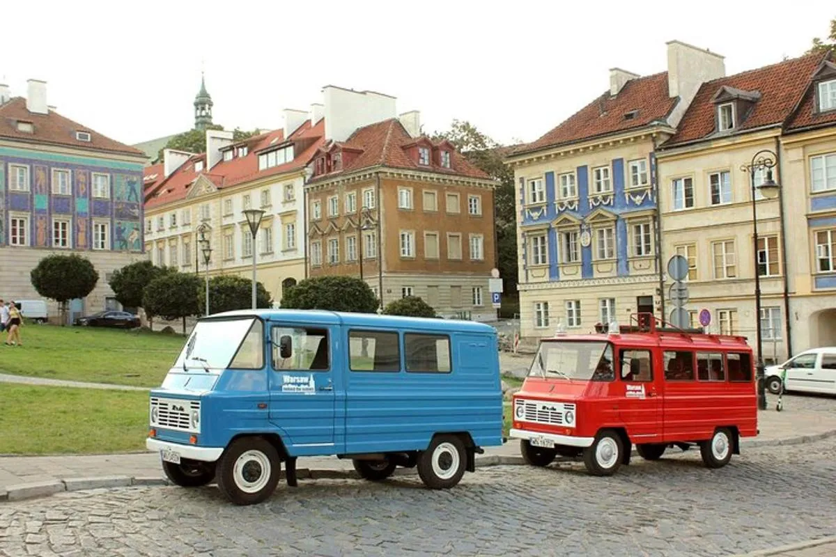 Image of Must-do sites in Warsaw: retro car private tour with hotel pickup