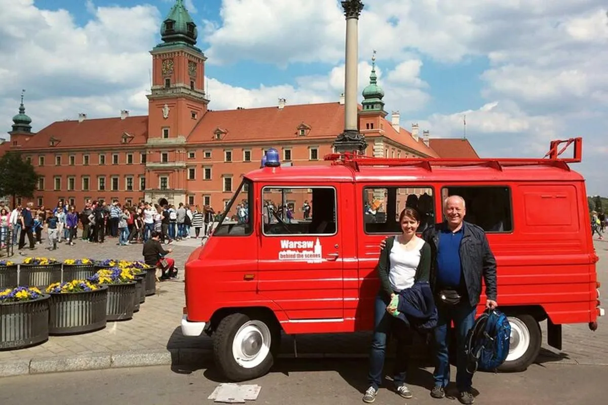Image of Private Tour: Warsaw City Sightseeing by retro minibus
