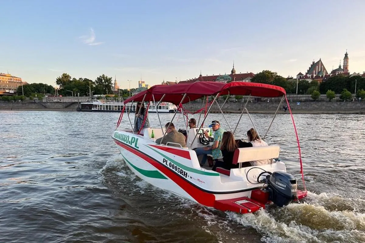 Image of Warsaw: 10-Person Self-Drive Boat on Vistula – No License Needed
