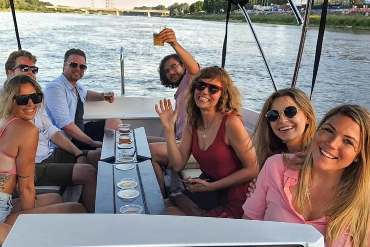 Image 1 of Warsaw: 10-Person Self-Drive Boat on Vistula – No License Needed