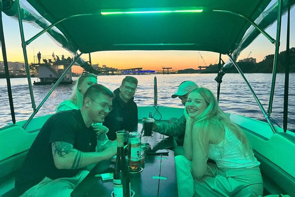Image 2 of Warsaw: 10-Person Self-Drive Boat on Vistula – No License Needed