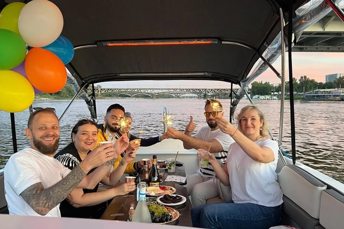 Image 3 of Warsaw: 10-Person Self-Drive Boat on Vistula – No License Needed
