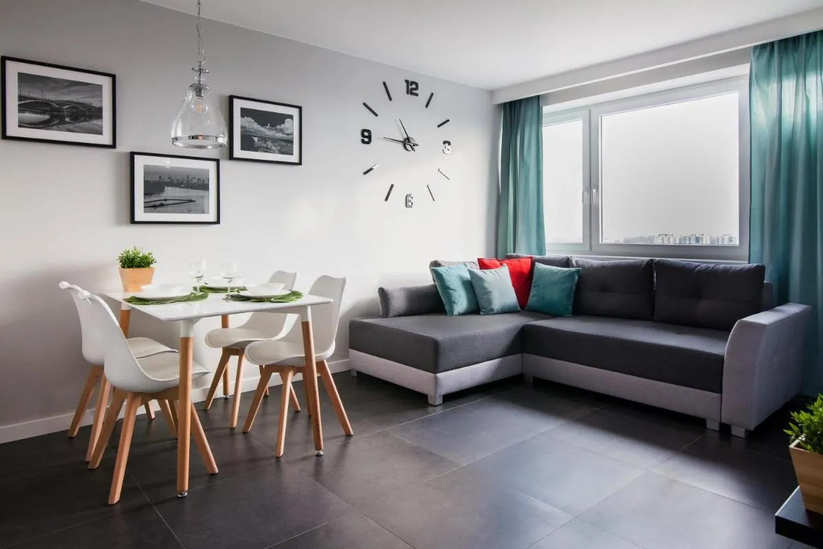 Image 2 of Apartment River front, Great View from 14th floor, next to PGE Narodowy Stadium, Torwar – by WarsawSkyLine Apartments