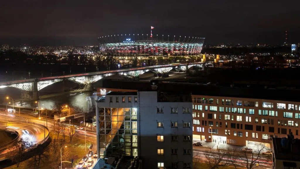 Image of Apartment River front, Great View from 14th floor, next to PGE Narodowy Stadium, Torwar – by WarsawSkyLine Apartments