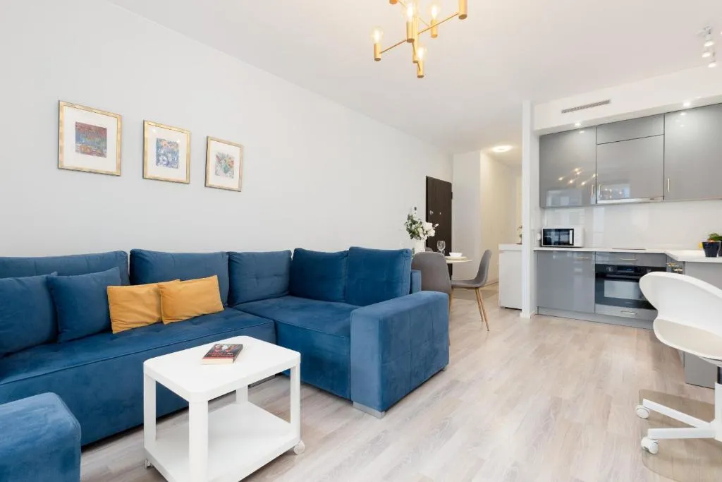 Image of Grzybowska Apartment with Air Conditioning & Balcony Warsaw by Renters Prestige