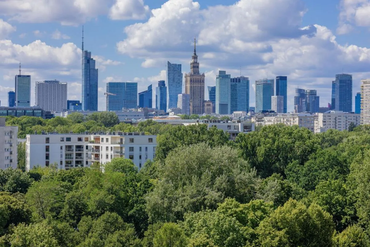 Image 1 of Ludna Apartment Overlooking the Center by the Vistula River Warsaw by Noclegi Renters